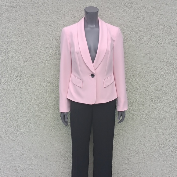 KASPER (BANGLADESH) LADIES LIGHT PINK (1) BUTTON LUX BLAZER